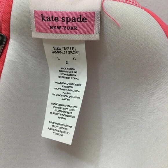 Kate Spade Women Bright Peony Spring Twisted Tie Bikini Bra Top S20280 Large NWT - Picture 11 of 11